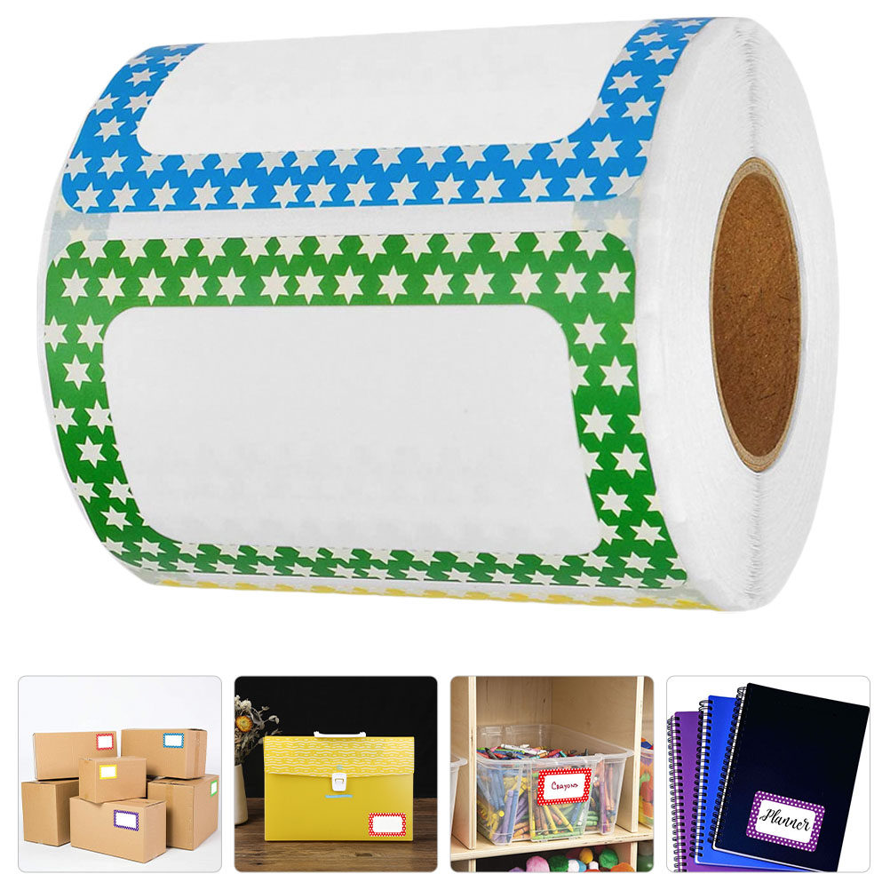 Sticker Label Roll - Leere Sortieretiketten-Aufkleber 1 Rolle Bunte Handschrift-Etiketten-Aufkleber