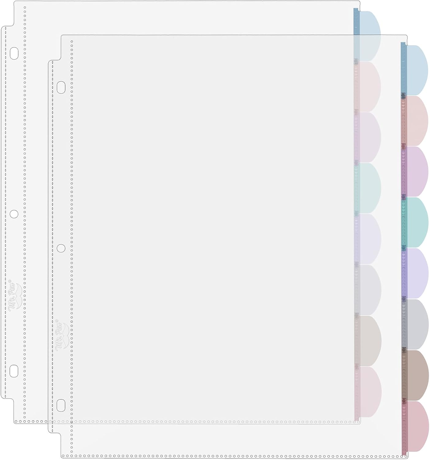 Index Tab Divider - A4 Klarsichthüllen mit Registern, 8 Register,