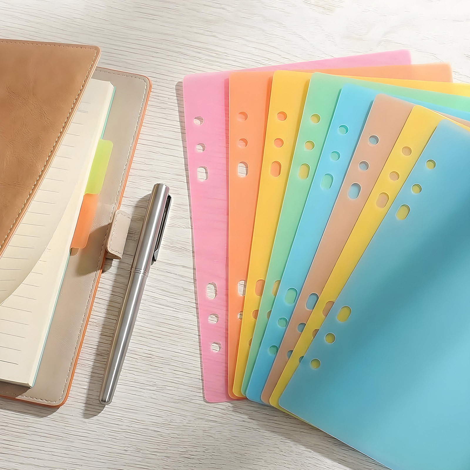 Index Tab Divider - 10 Stück leuchtend bunte Index-Trennblätter mit