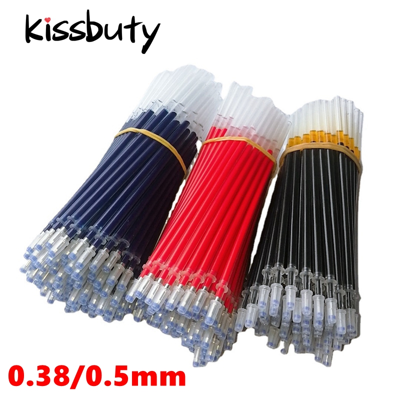 Gel Ink Pen Set - 0,38/0,5 mm Gelschreibermine, blaue/schwarze Tinte, Büro,