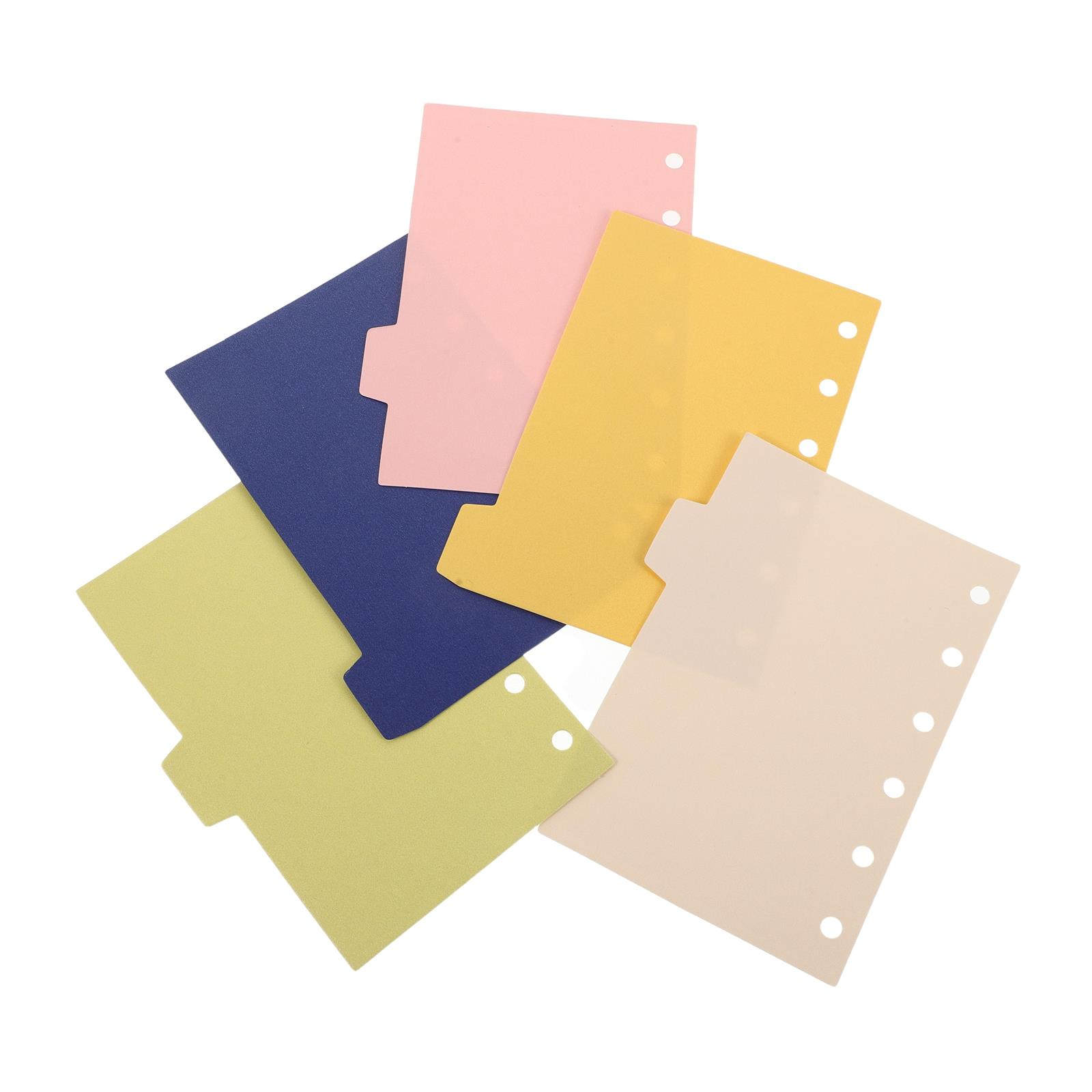 Index Tab Divider - 5 Stück Mini-Ordner-Index-Trennblätter, robuste Papierregister, kompakte