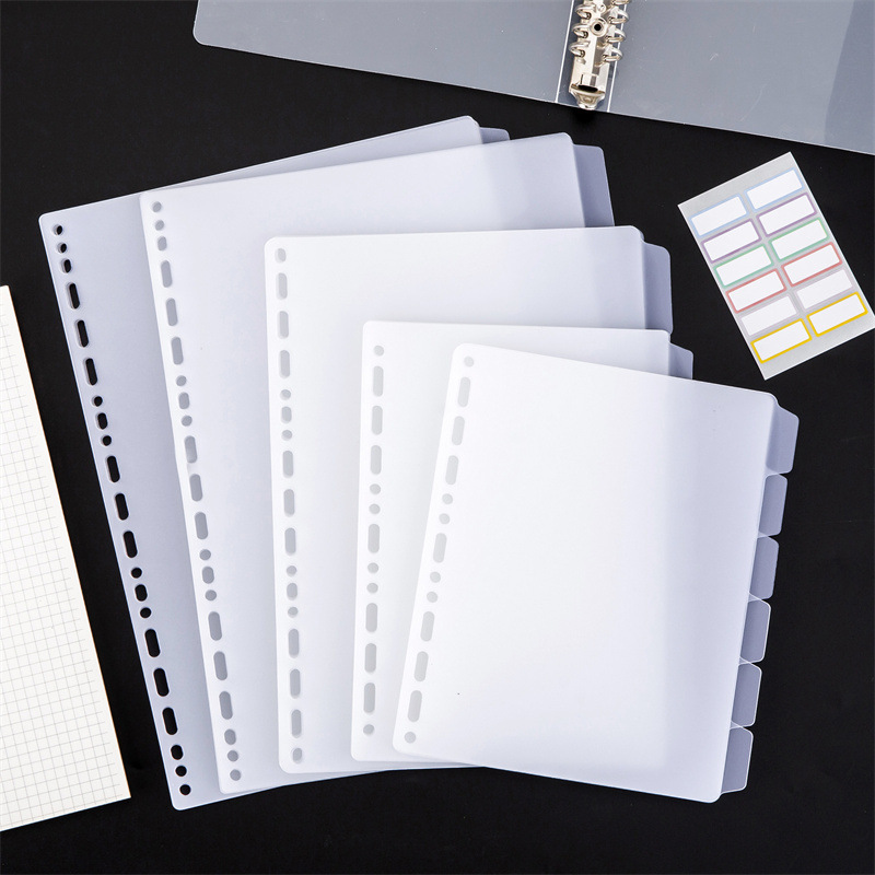 Index Tab Divider - A4 A5 B5 Ordner-Trennblätter, Genera-Löcher, Ordner-Index,