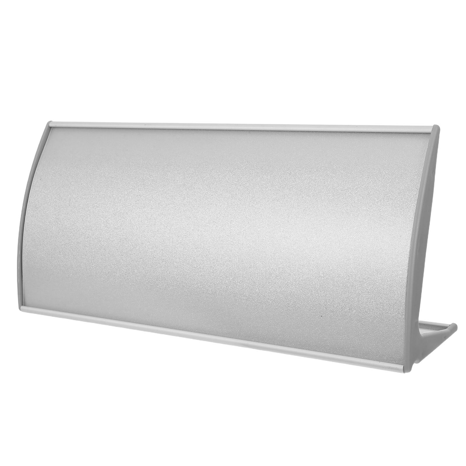Desk Name Plate - L-förmiger Schreibtisch-Namensschildhalter aus Aluminiumlegierung, gebogenes Blanko-Namensschild