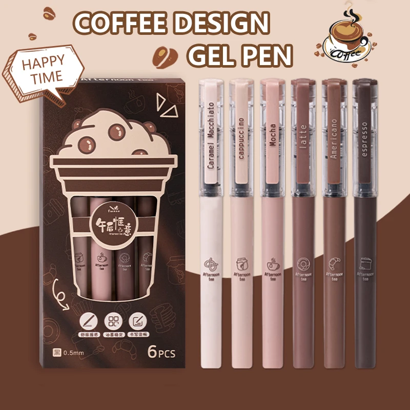 Gel Ink Pen Set - 6 Teile/satz Nachmittagstee Serie Gel Tinte