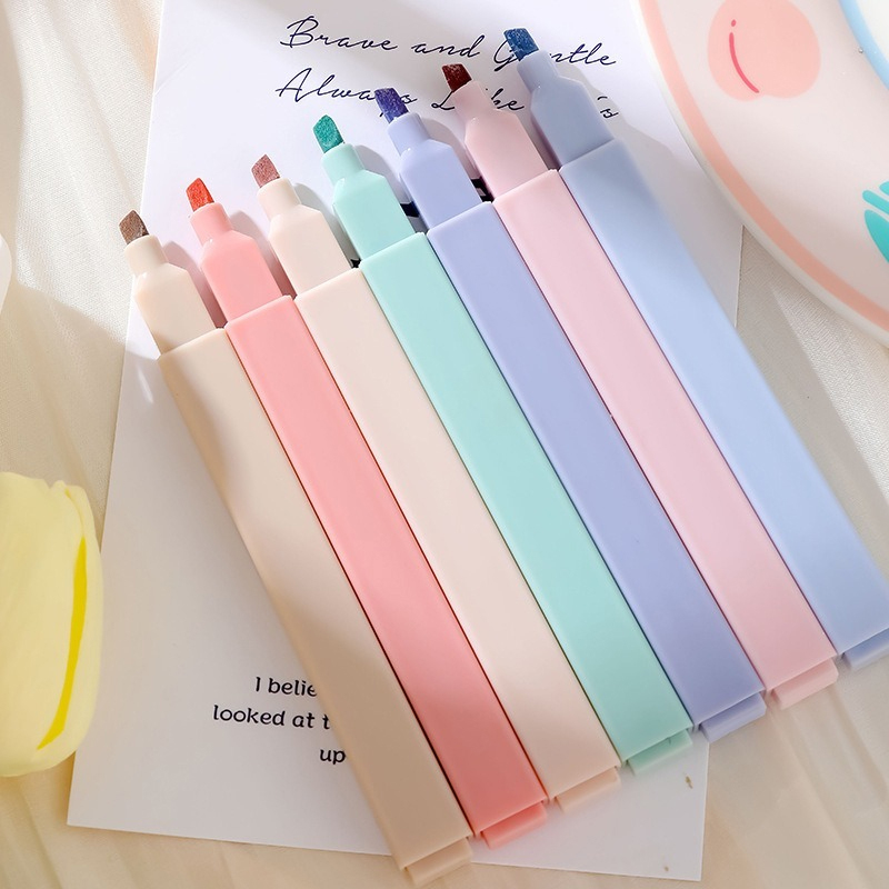 Highlighter Set Pastel - 6 teile/satz Pastell Farbe Highlighter Kawaii
