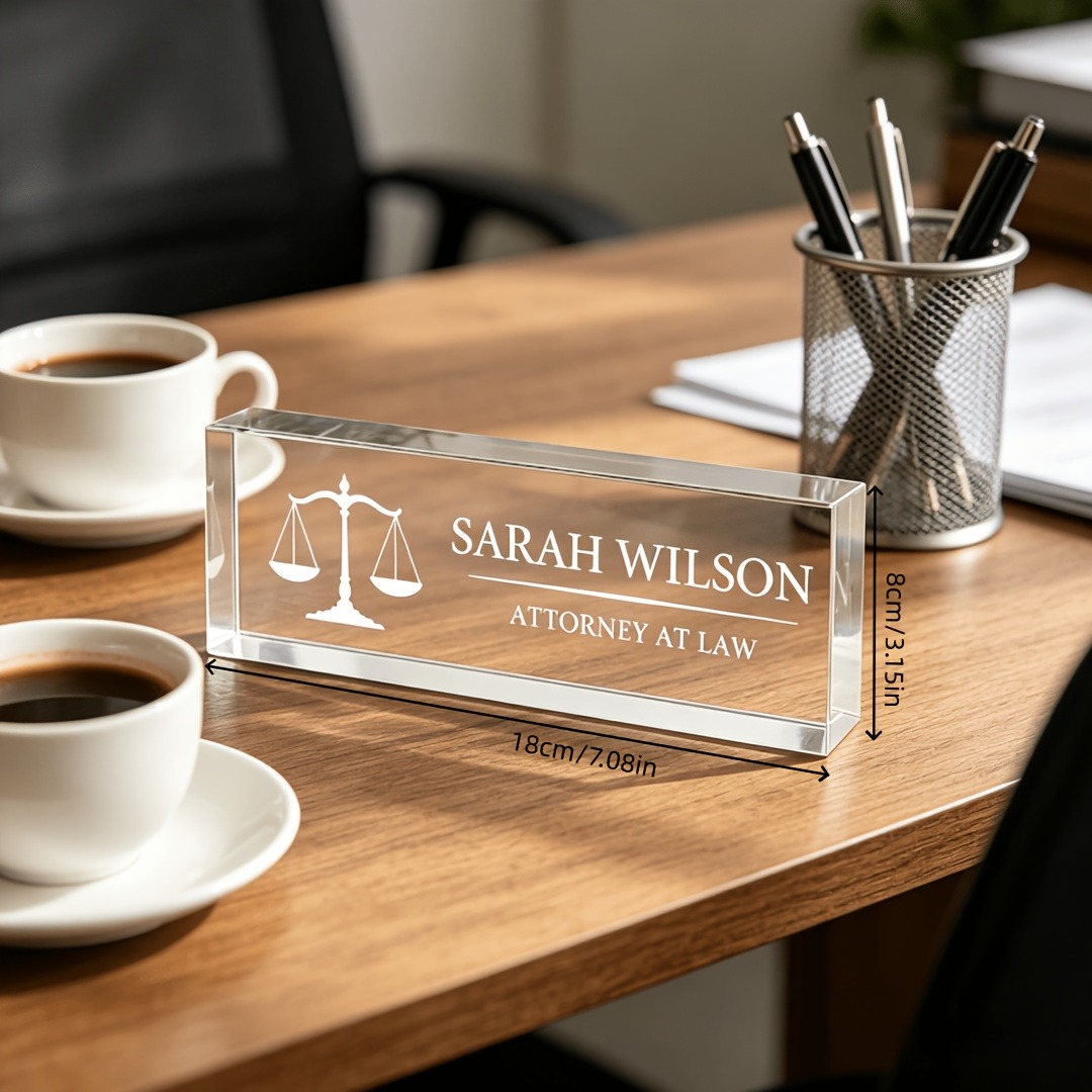 Personalisiertes Acryl-Schreib – Desk Name Plate Bewertung und Preis