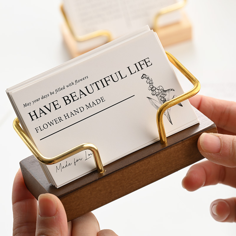 Hölzerner Visitenkartenhalter  – Desk Name Plate Bewertung und Preis