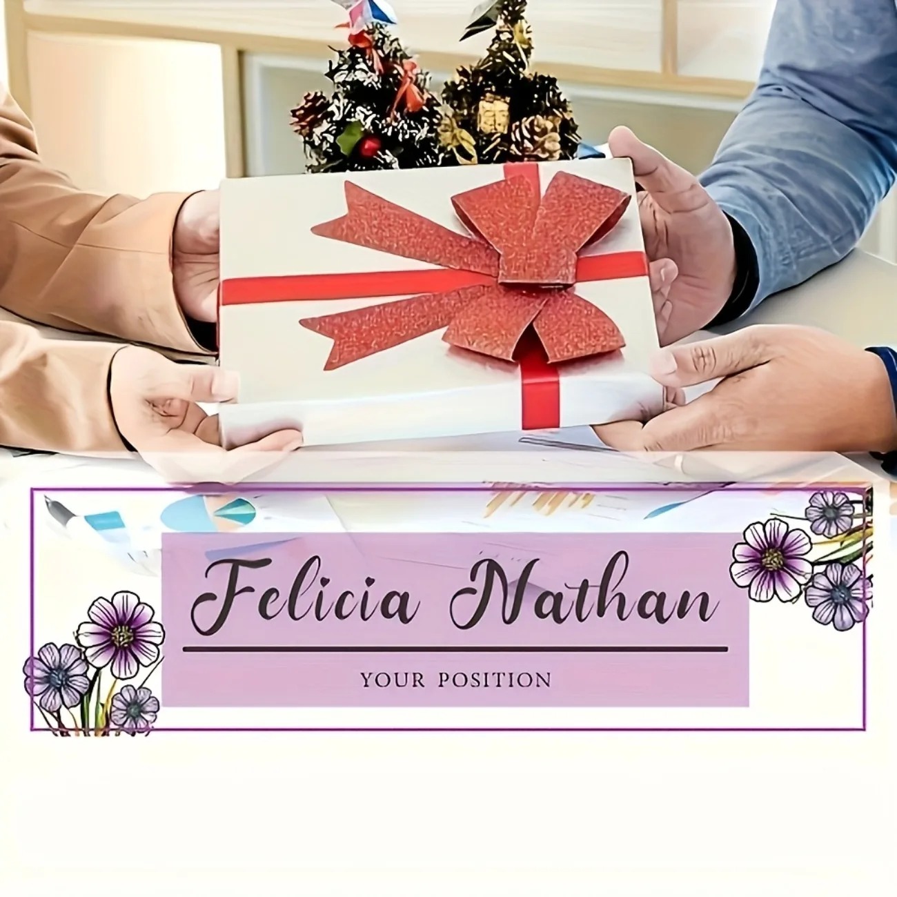 Elegantes rosa-lila florales A – Desk Name Plate Bewertung und Preis