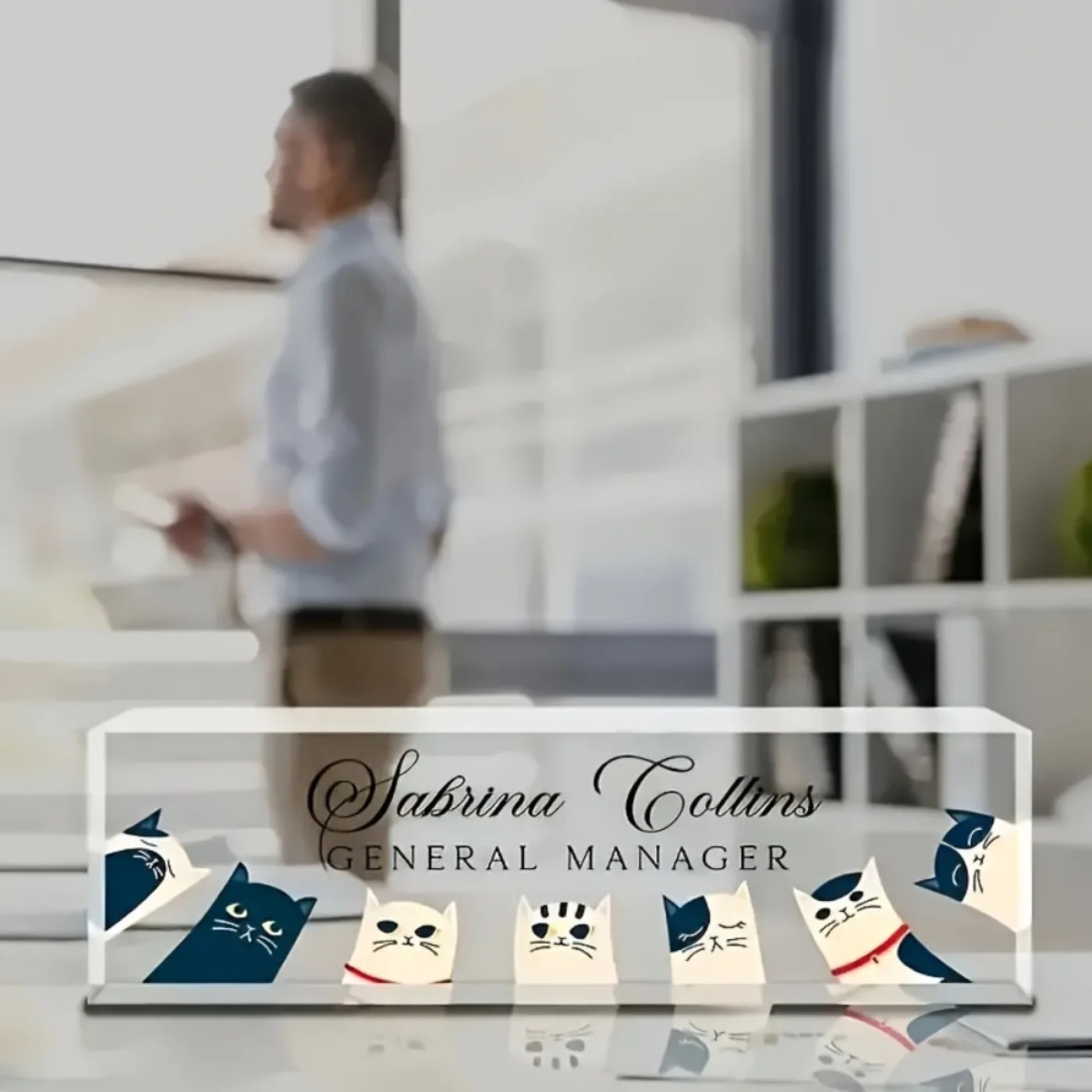 [2D Flach] Maßgefertigtes Tran – Desk Name Plate Bewertung und Preis