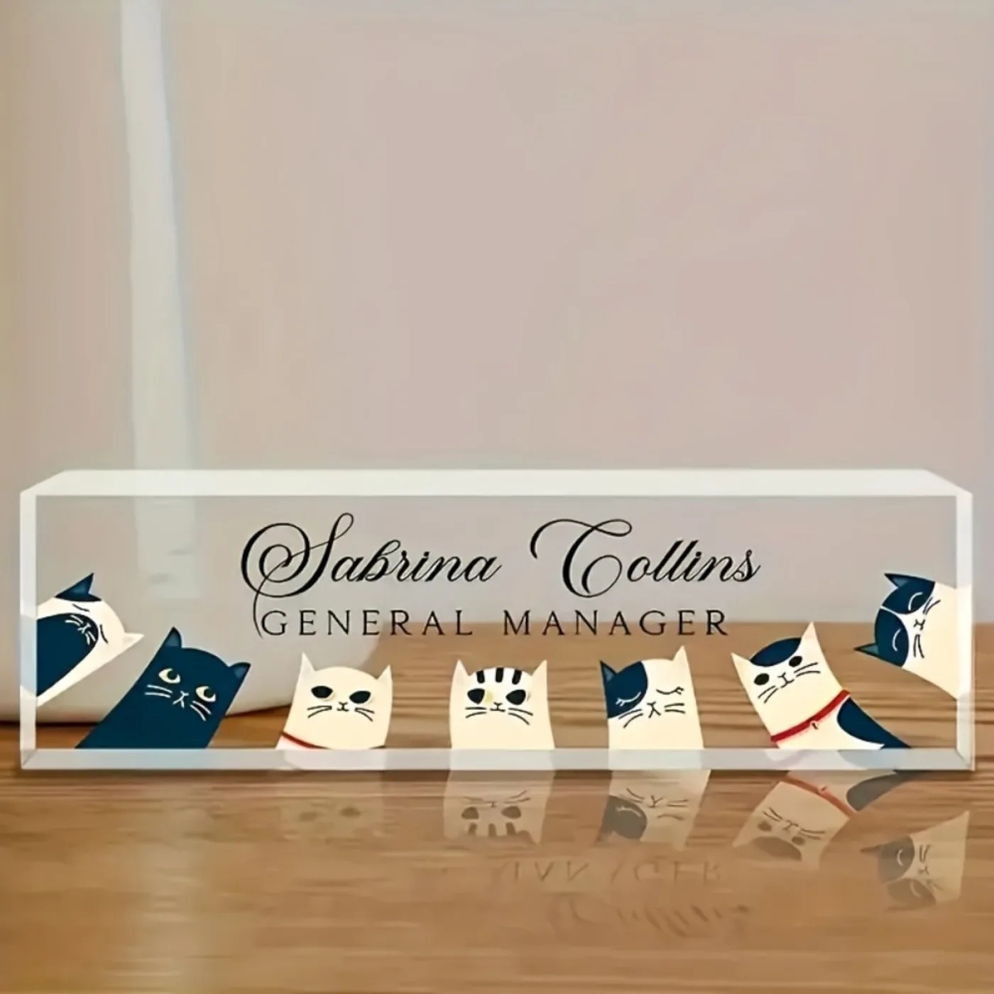 [2D Flach] Maßgefertigtes Tran – Desk Name Plate Bewertung und Preis