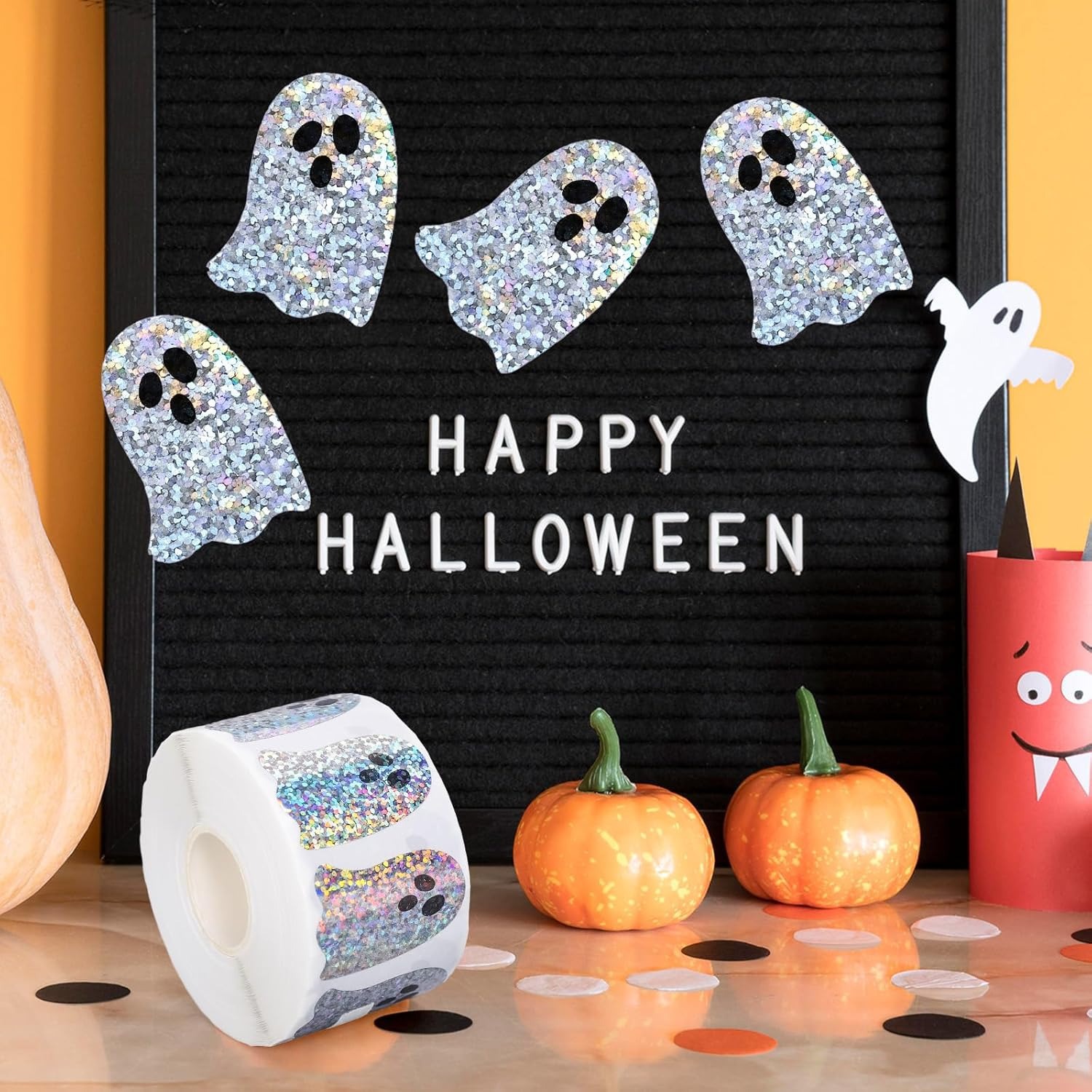Halloween Geist Form DIY Wasse – Sticker Label Roll Bewertung und Preis
