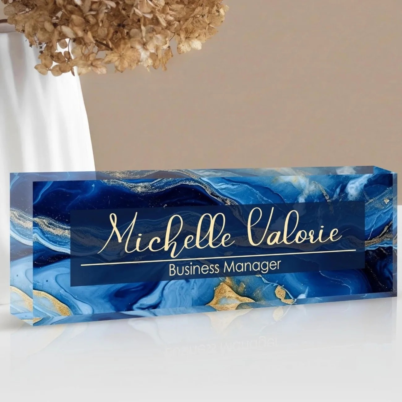 [2D Flach] Anpassbares Acryl-S – Desk Name Plate Bewertung und Preis